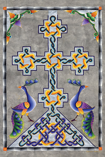 Peacocks and Cross