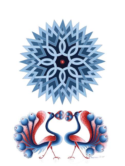 Peacocks & Mandala IV